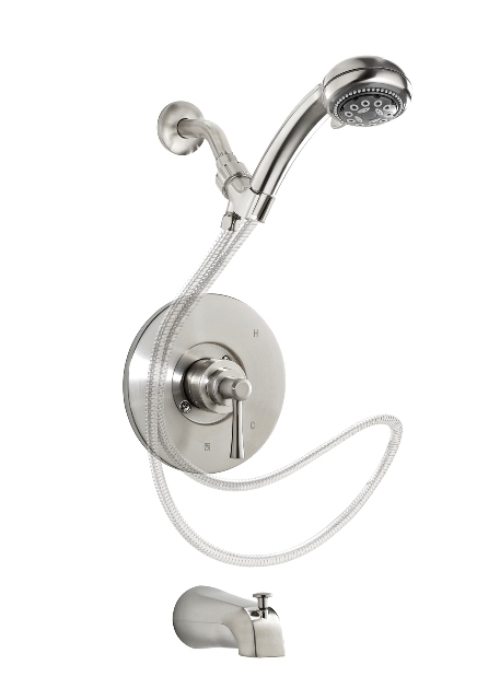 Neo90hscbn Bathtub & Shower Faucet With 1 Handle & Shower Head, Brushed Nickel