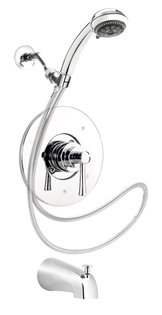 Neo90hsccp Bathtub & Shower Faucet With 1 Handle & Shower Head, Polished Chrome