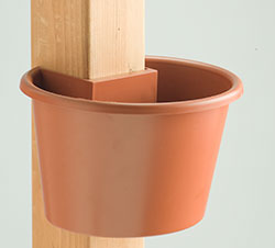 Small Planter Terracotta For 4x4 Lumber Wooden Post