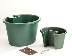 Clspg Combination Large & Small Planter Green For 4x4 Lumber Wooden Post
