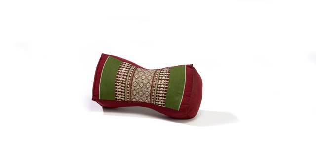 Bco11 Bone Neck Organic Bolster Pillow, Army & Red
