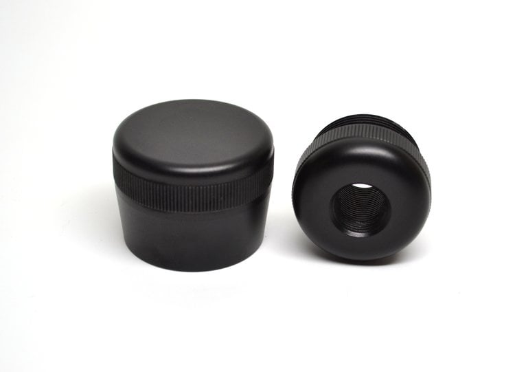 0018 0.62 X 24 Maglite C Cell Solvent Trap & Cap Combo - Threaded Adapter & Light Bulb End Cap