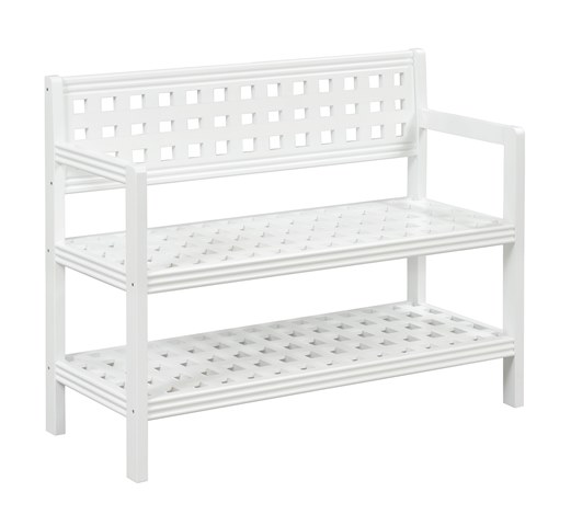 UPC 714929015594 product image for New Ridge Home Goods 2327-WHT  16 x 38 x 30.5 in. Beaumont Solid Birch Wood Larg | upcitemdb.com