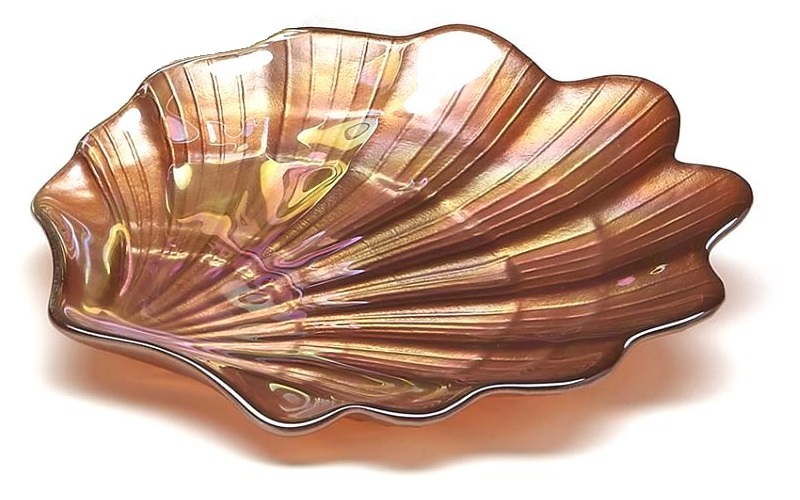 Scallop Shell 8 In. Copper Luster Plate - Set Of 4