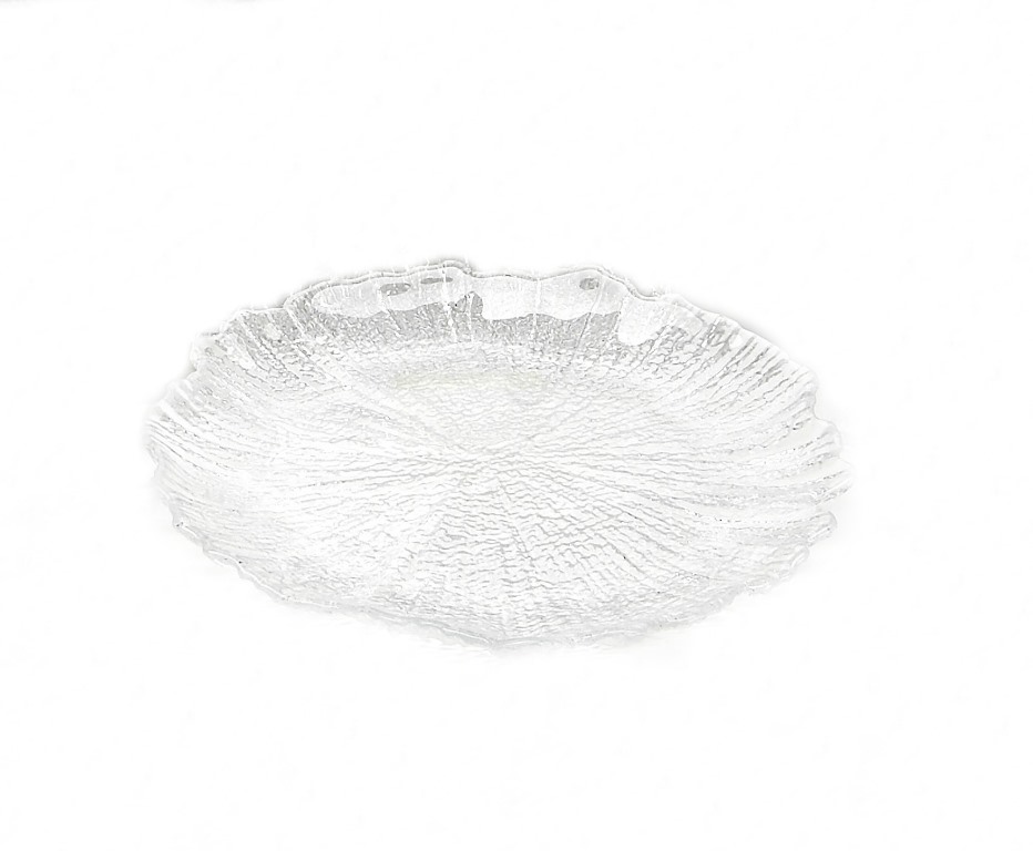 Red Pomegranate 2773-0 Coral 8 In. Clear Plate - Set Of 4
