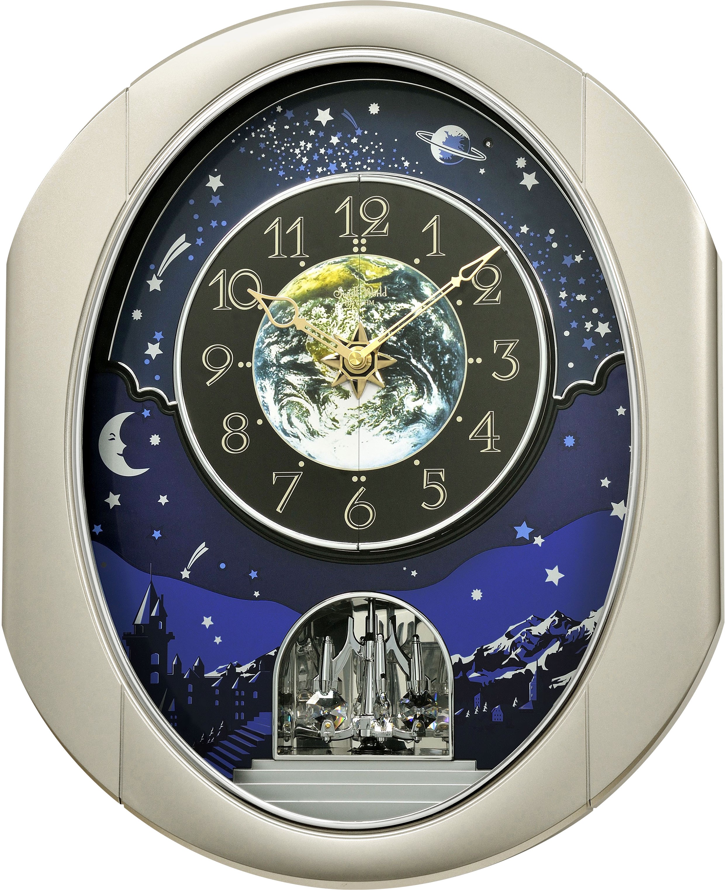 UPC 009136408193 product image for 4MH408WU19 Peaceful Cosmos ll Magic Motion Clock | upcitemdb.com