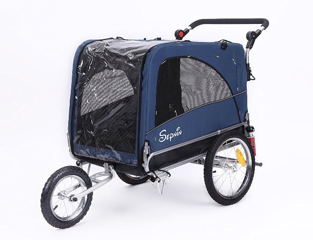 10308-blue Bicycle Pet Trailer With Suspensions, Blue