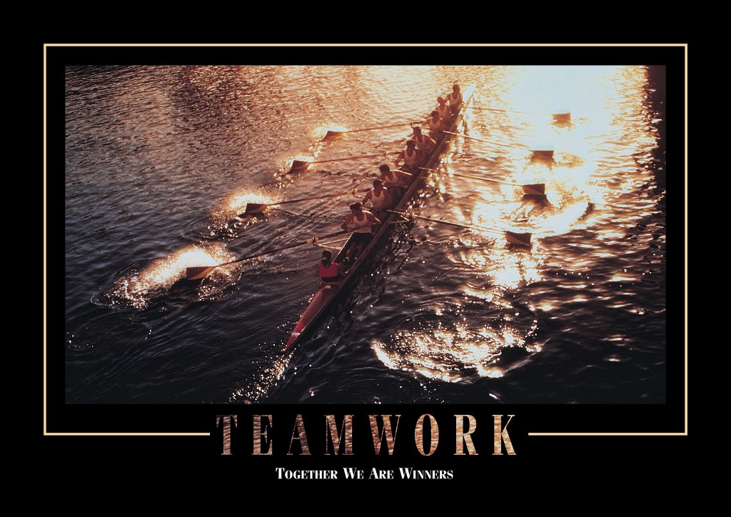 29 X 21.5 In. Stewart Superior- Teamwork Framed Motivational Poster Frame, Black