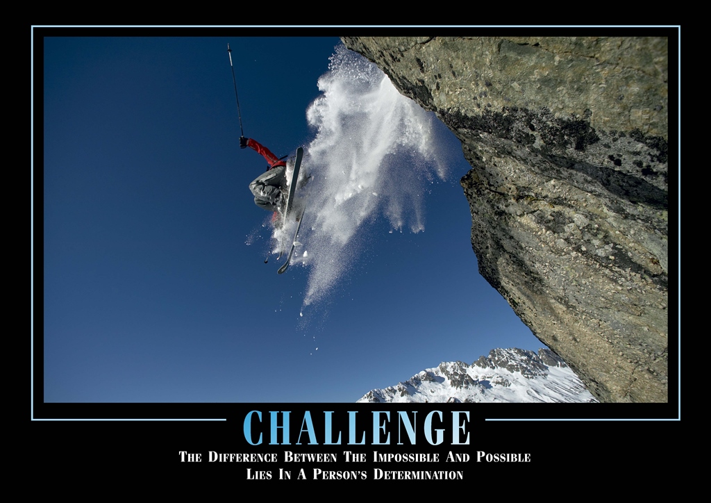 29 X 21.5 In. Stewart Superior- Challenge Framed Motivational Poster Frame, Black