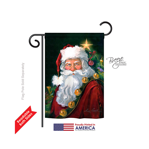 Christmas Santa Portrait 2-sided Impression Garden Flag - 13 X 18.5 In.