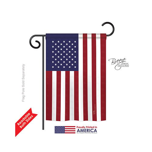 58184 Patriotic Usa 2-sided Impression Garden Flag - 13 X 18.5 In.