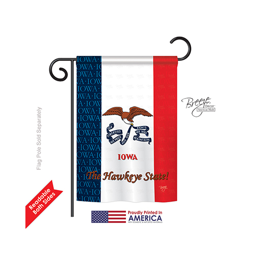 58111 States Iowa 2-sided Impression Garden Flag - 13 X 18.5 In.