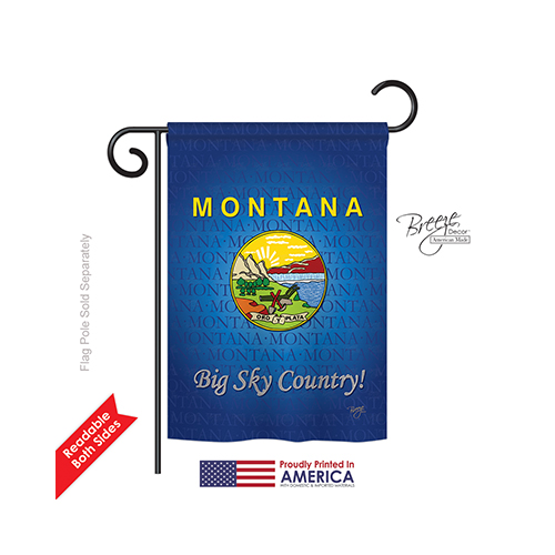 58127 States Montana 2-sided Impression Garden Flag - 13 X 18.5 In.
