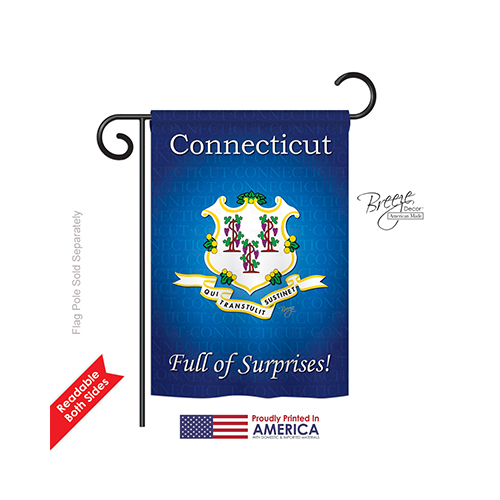 58138 States Connecticut 2-sided Impression Garden Flag - 13 X 18.5 In.