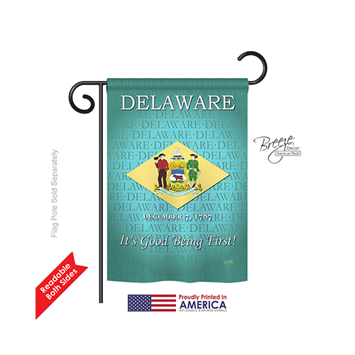 58139 States Delaware 2-sided Impression Garden Flag - 13 X 18.5 In.