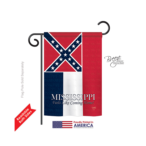 58143 States Mississippi 2-sided Impression Garden Flag - 13 X 18.5 In.