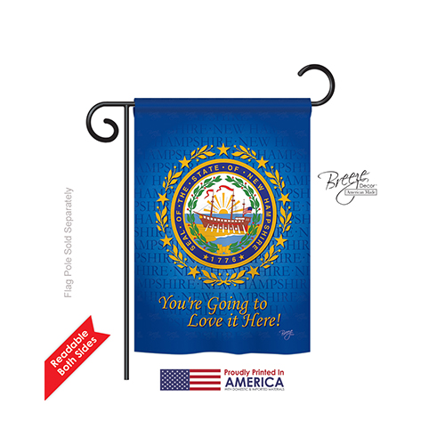 58145 States New Hampshire 2-sided Impression Garden Flag - 13 X 18.5 In.