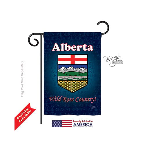 58166 Canada Provinces Alberta 2-sided Impression Garden Flag - 13 X 18.5 In.