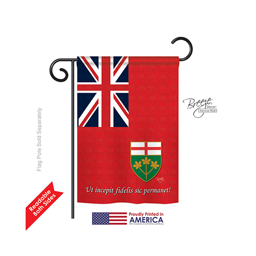 58185 Canada Provinces Ontario 2-sided Impression Garden Flag - 13 X 18.5 In.