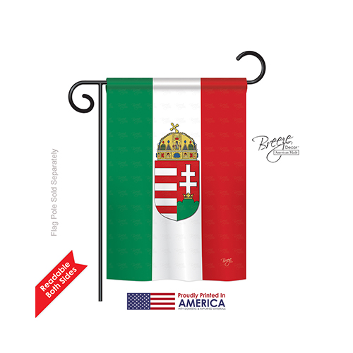 58123 Hungary 2-sided Impression Garden Flag - 13 X 18.5 In.