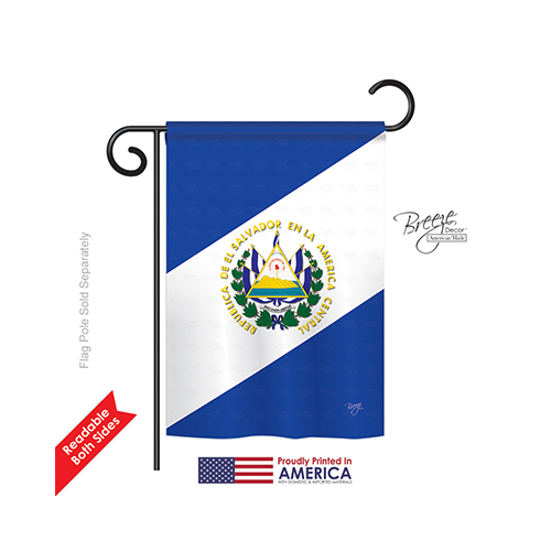 58151 El Salvador 2-sided Impression Garden Flag - 13 X 18.5 In.