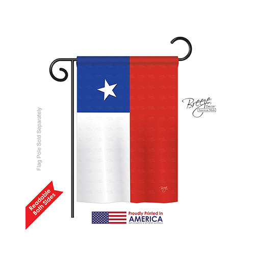 58154 Chile 2-sided Impression Garden Flag - 13 X 18.5 In.
