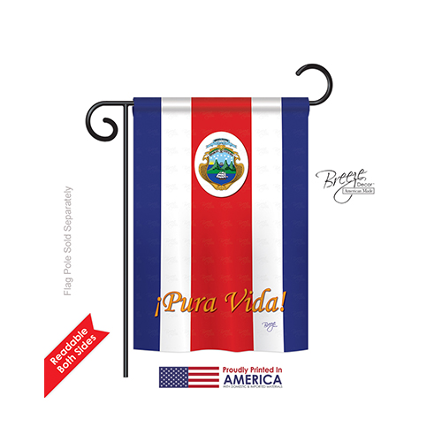 58158 Costa Rica 2-sided Impression Garden Flag - 13 X 18.5 In.
