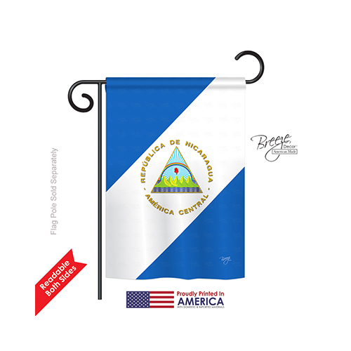 58160 Nicaragua 2-sided Impression Garden Flag - 13 X 18.5 In.