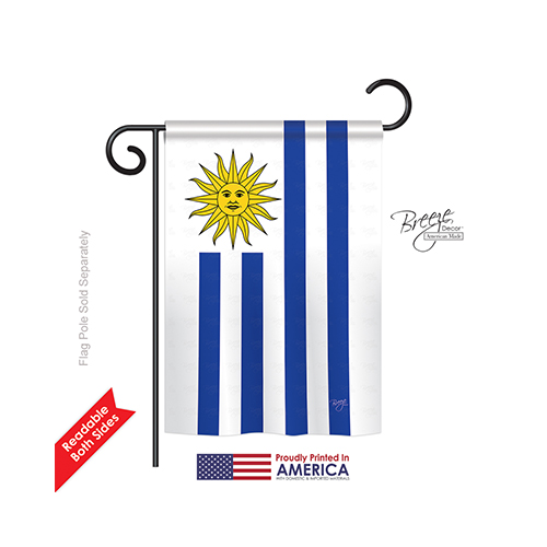 58162 Uruguay 2-sided Impression Garden Flag - 13 X 18.5 In.
