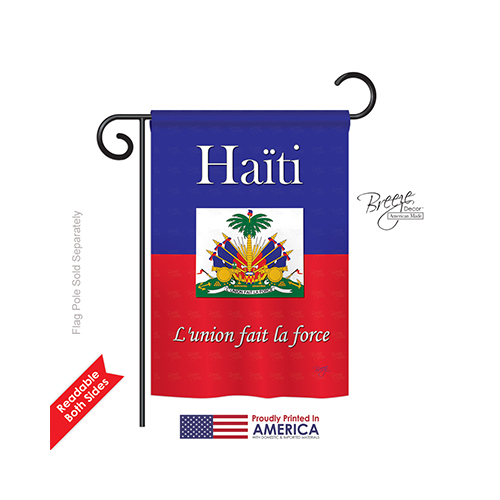 58167 Haiti 2-sided Impression Garden Flag - 13 X 18.5 In.