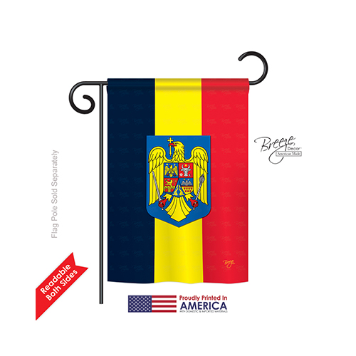 58191 Romania 2-sided Impression Garden Flag - 13 X 18.5 In.