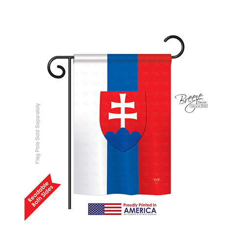 58197 Slovakia 2-sided Impression Garden Flag - 13 X 18.5 In.