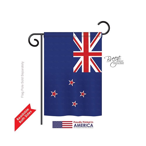 58207 New Zealand 2-sided Impression Garden Flag - 13 X 18.5 In.