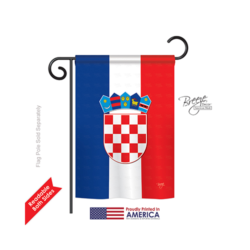 58210 Croatia 2-sided Impression Garden Flag - 13 X 18.5 In.