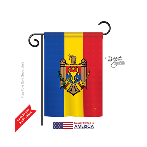 58213 Moldova 2-sided Impression Garden Flag - 13 X 18.5 In.