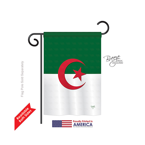 58216 Algeria 2-sided Impression Garden Flag - 13 X 18.5 In.