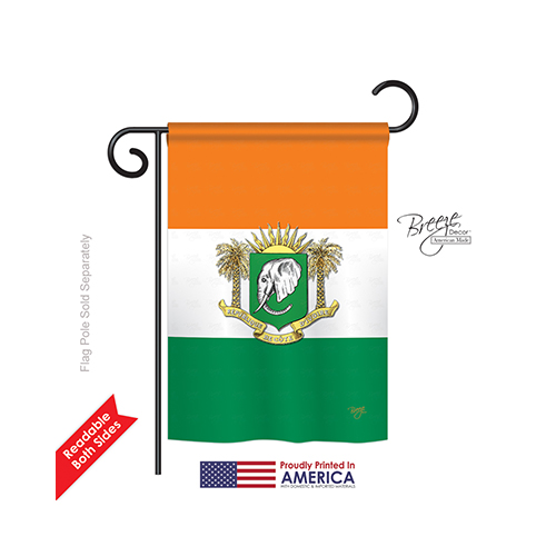 58217 Ivory Coast 2-sided Impression Garden Flag - 13 X 18.5 In.