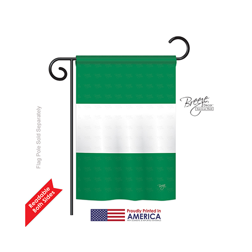 58219 Nigeria 2-sided Impression Garden Flag - 13 X 18.5 In.