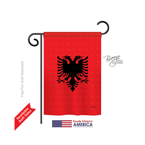 58222 Albania 2-sided Impression Garden Flag - 13 X 18.5 In.