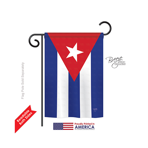 Cuba 2-sided Impression Garden Flag - 13 X 18.5 In.