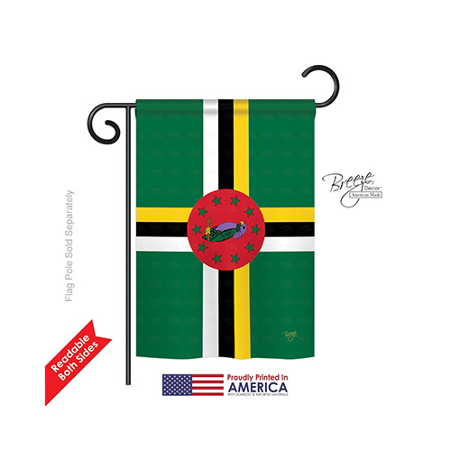 Dominica 2-sided Impression Garden Flag - 13 X 18.5 In.