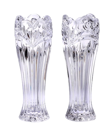 Nua Gifts 93804 - Ma Crystal Vases 7 In. - Set Of 2