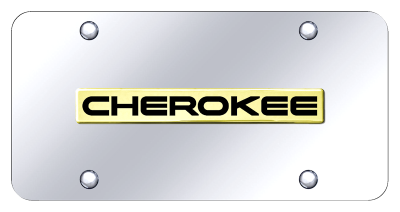 UPC 718544100185 product image for Au-Tomotive Gold CHE.N.GC Cherokee Name Gold on Chrome License Plate | upcitemdb.com