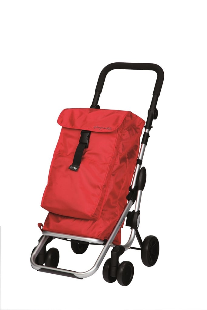 24910ch-209 Go Up Shopping Cart Trolley, Red