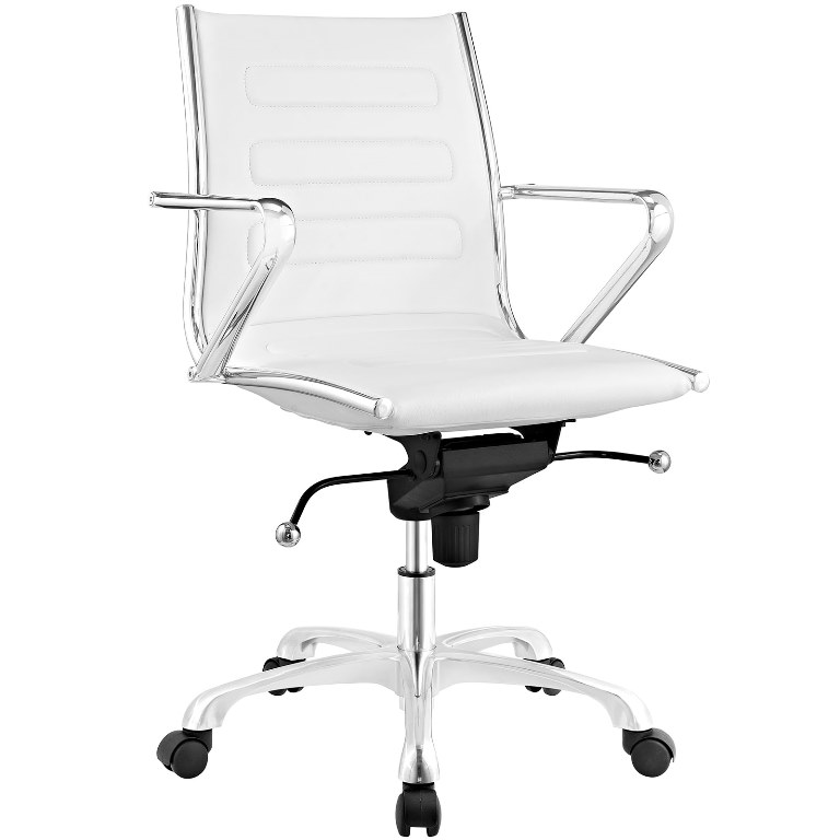 Modway Eei-2214-whi Ascend Mid Back Office Chair, White