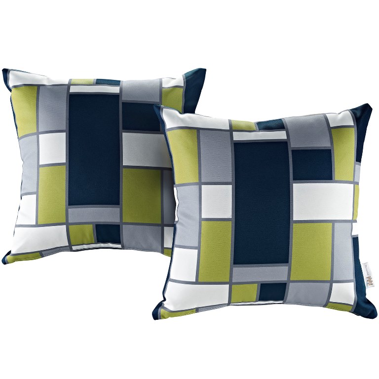 Modway Eei-2401-rec Outdoor Patio Pillow Set, Rectangle - 2 Piece