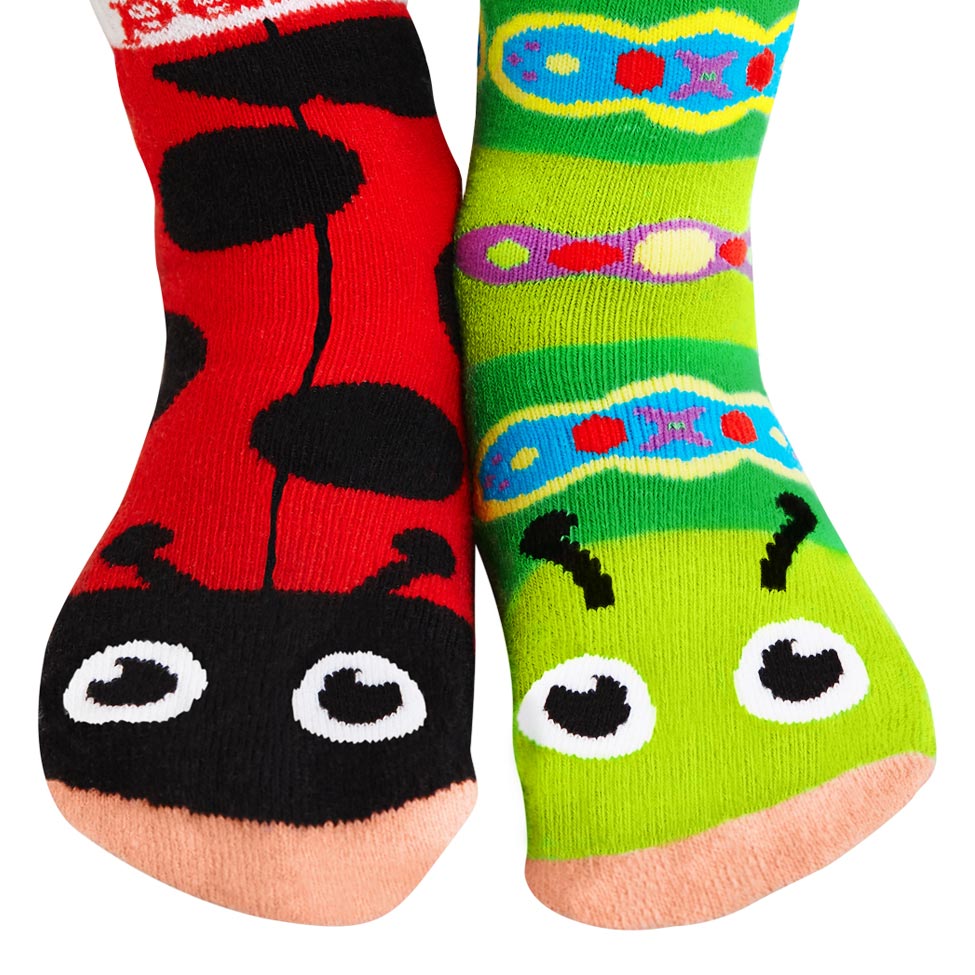 Ladybug & Caterpillar - Fun Toddlers Socks, 1-3 Years