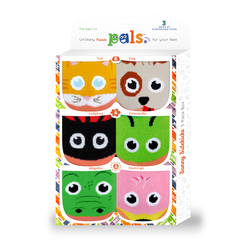 Pals Socks Ps-13 Sunny Sidekicks - Pals Toddlers Socks Gift Box, 1-3 Years