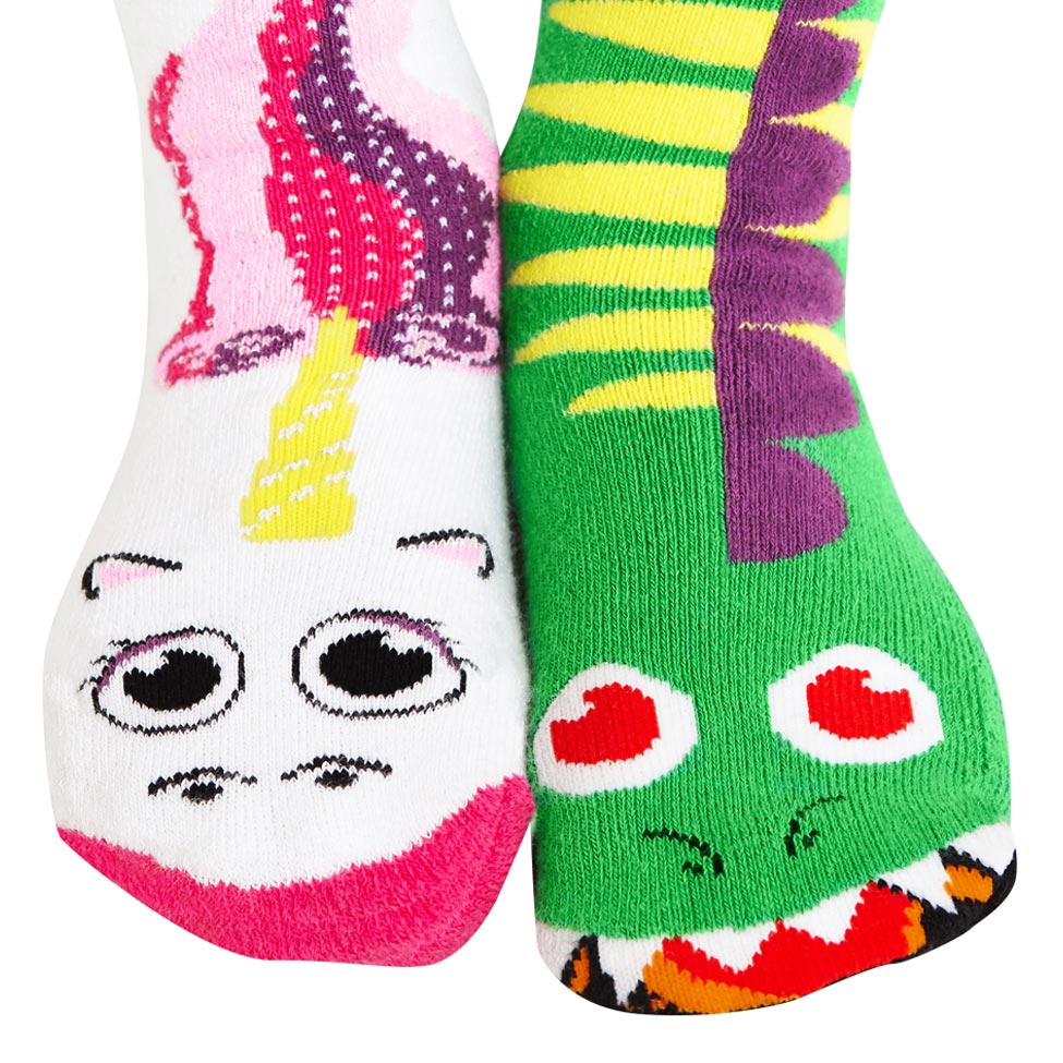 Dragon & Unicorn - Fun Kids Socks, 4-8 Years