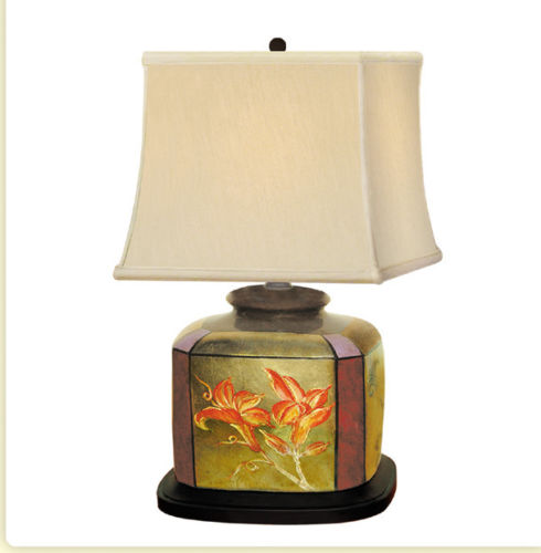 Jb Hirsch Home Decor Jb15405rlb14 24 In. Metallic Hand Painted Table Porcelain Table Lamp